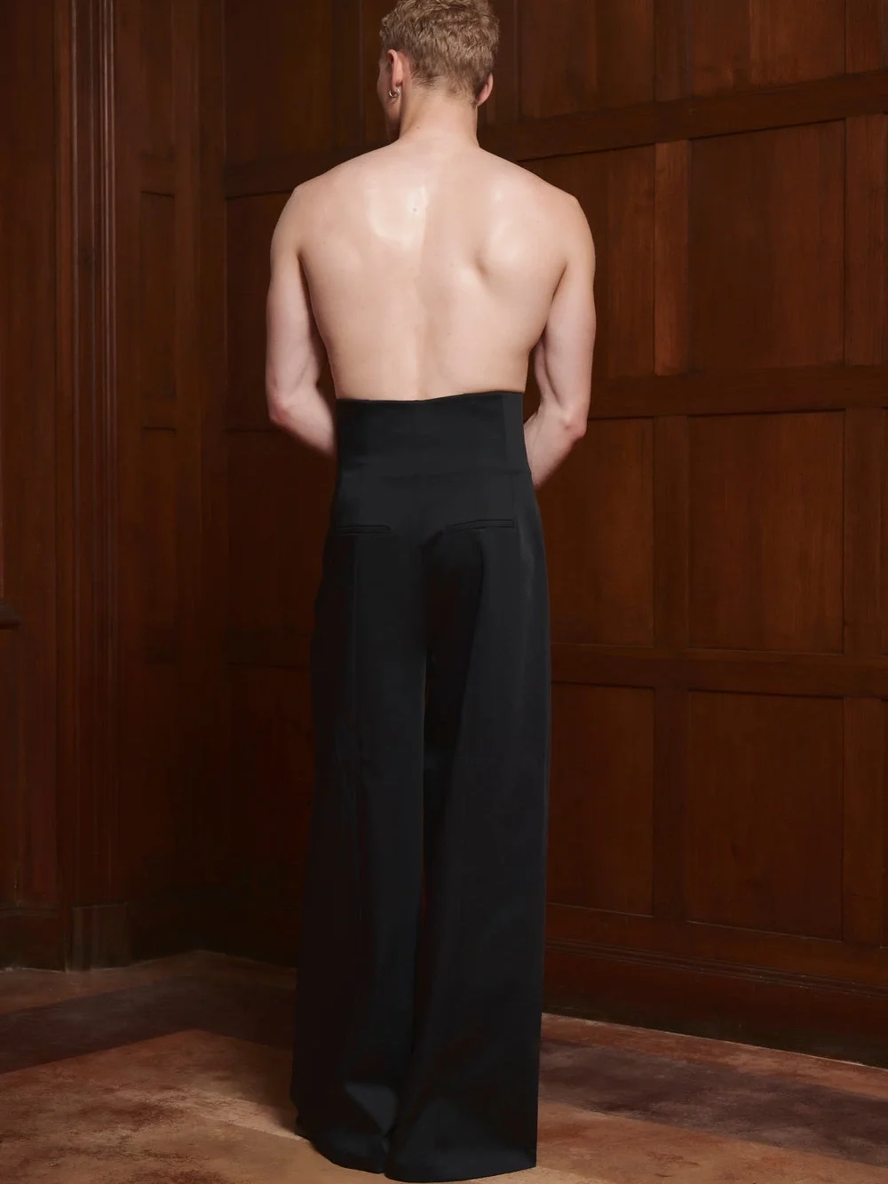 Salt Murphy black baba high waisted wide leg pants